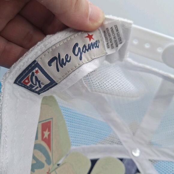 Los Angeles Dodgers Tie Dye Trucker Snapback Leather Patch Hat MLB The Game - Picture 7 of 7